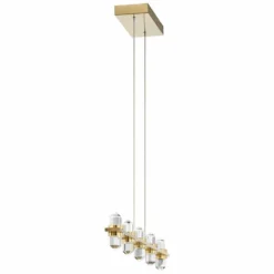 Elan Arabella Gold 36 1/2" Wide LED Kitchen Island Light Pendant -Outlet The Radiantix Store elan arabella gold 36 and one half inch wide led kitchen island light pendant 74x70views1