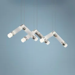 Elan Birds 44"W Polished Nickel 6-Light LED Cluster Pendant