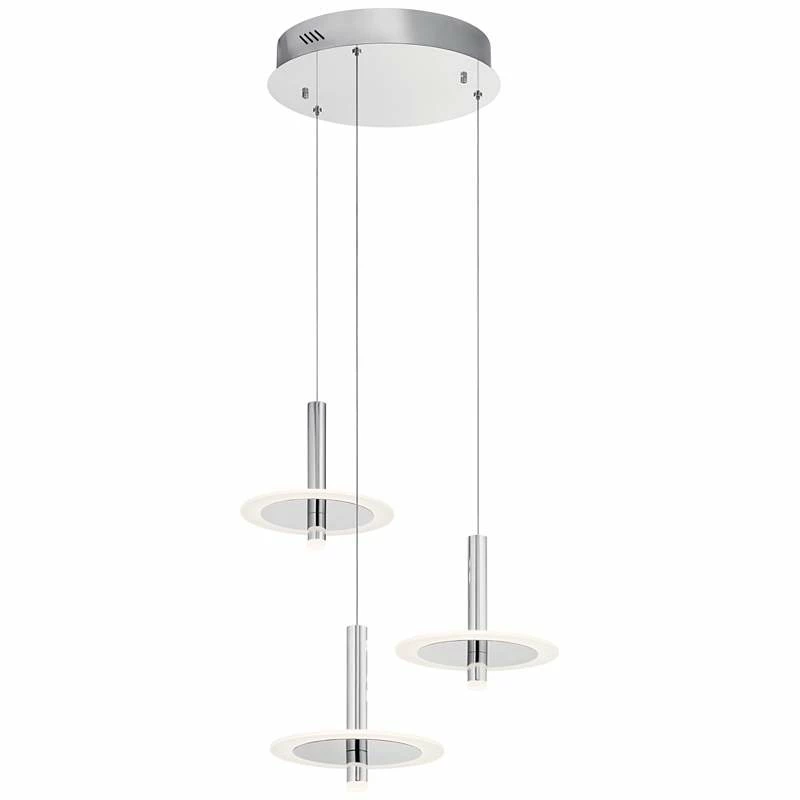 Elan Discs 22 1/2"W Polished Nickel LED Multi Light Pendant 4 Elan Discs 22 1/2"W Polished Nickel LED Multi Light Pendant - Image 2