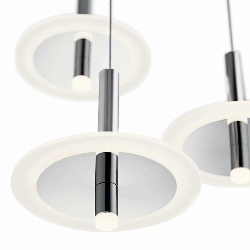 Elan Discs 22 1/2"W Polished Nickel LED Multi Light Pendant 5 Elan Discs 22 1/2"W Polished Nickel LED Multi Light Pendant - Image 3