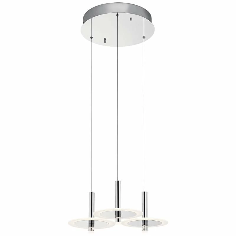 Elan Discs 22 1/2"W Polished Nickel LED Multi Light Pendant 6 Elan Discs 22 1/2"W Polished Nickel LED Multi Light Pendant - Image 4
