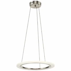 Elan Hyvo 19 1/2"W Brushed Nickel LED Ring Pendant Light -Outlet The Radiantix Store elan hyvo 19 and one half inchw brushed nickel led ring pendant light 9k573views1