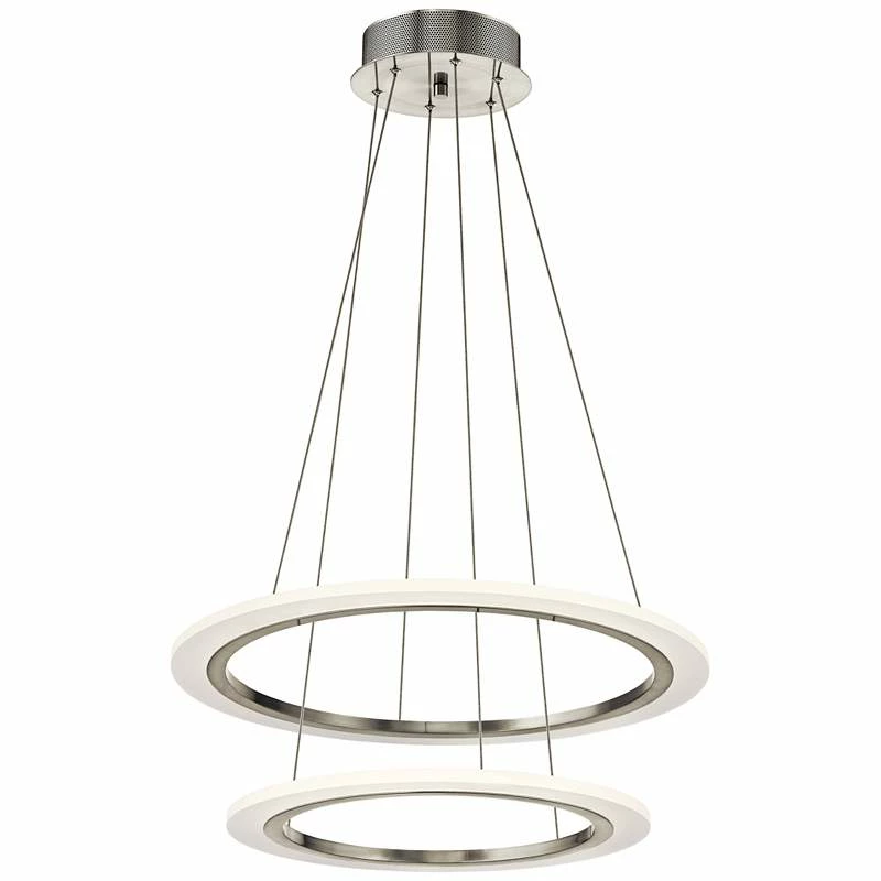 Elan Hyvo 25"W Brushed Nickel 2-Ring LED Pendant Light 4 Elan Hyvo 25"W Brushed Nickel 2-Ring LED Pendant Light - Image 2
