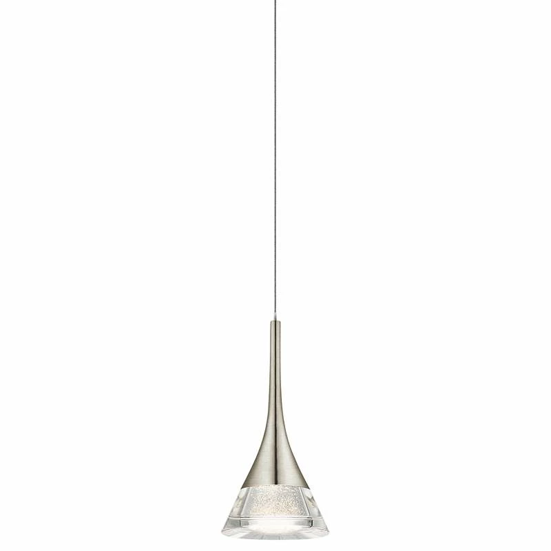 Elan Kabru 4 3/4"W LED Brushed Nickel Mini Pendant Light 4 Elan Kabru 4 3/4"W LED Brushed Nickel Mini Pendant Light - Image 2