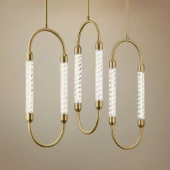 Elan Kiaan 31 1/2"W Champagne Gold LED Multi Light Pendant