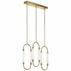 Elan Kiaan 31 1/2"W Champagne Gold LED Multi Light Pendant -Outlet The Radiantix Store elan kiaan 31 and one half inchw champagne gold led multi light pendant 69e97views1