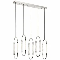 Elan Kiaan 48 3/4"W Polished Nickel LED Multi Light Pendant -Outlet The Radiantix Store elan kiaan 48 and three quarter inchw polished nickel led multi light pendant 69e95views1