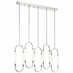 Elan Kiaan 48 3/4"W Polished Nickel LED Multi Light Pendant -Outlet The Radiantix Store elan kiaan 48 and three quarter inchw polished nickel led multi light pendant 69e95views2