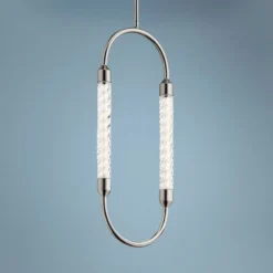 Elan Kiaan 9 1/4" Wide Polished Nickel LED Mini Pendant