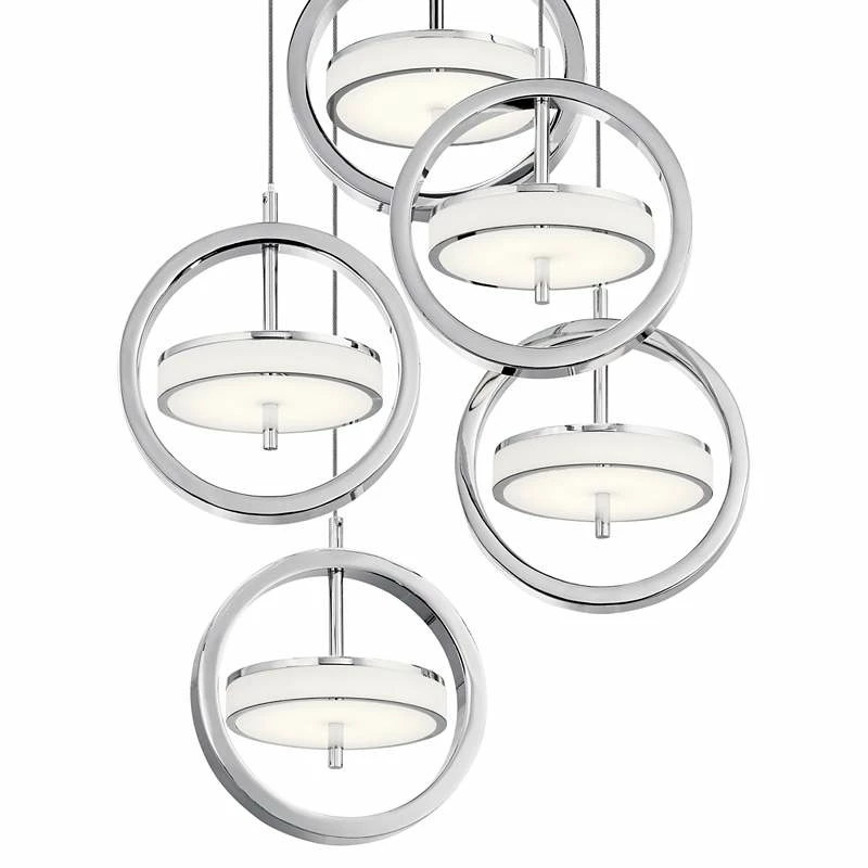 Elan Metro 11 3/4"W Polished Nickel LED Multi Light Pendant 5 Elan Metro 11 3/4"W Polished Nickel LED Multi Light Pendant - Image 3