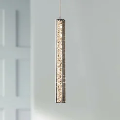 Elan Neruda 2 1/4" Wide Chrome Contemporary LED Mini Pendant