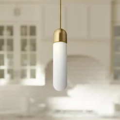 Elan Pills 3 1/4" Wide Champagne Gold LED Mini Pendant