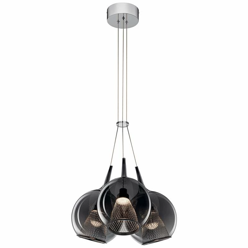 Elan Zin 21 1/4"W Polished Nickel LED Multi Light Pendant 4 Elan Zin 21 1/4"W Polished Nickel LED Multi Light Pendant - Image 2