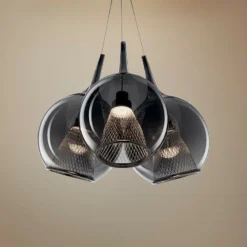 Elan Zin 21 1/4"W Polished Nickel LED Multi Light Pendant