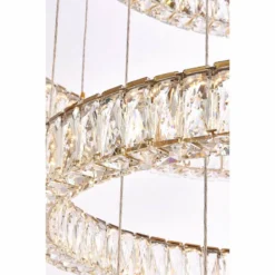 Elegant Lighting Monroe 40" Gold Tiered LED Seven Ring Chandelier -Outlet The Radiantix Store elegant lighting monroe 40 inch gold tiered led seven ring chandelier 878h5views2