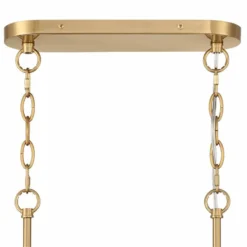 Ella 38 3/4" Wide Soft Gold Crystal Island Pendant Light -Outlet The Radiantix Store ella 38 and three quarter inch wide soft gold crystal island pendant light 435h2views4