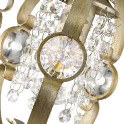 Golden Lighting Ella 7" Wide White Gold And Crystal Mini Pendant -Outlet The Radiantix Store ella 7 inch wide white gold and crystal mini pendant 60d35views2