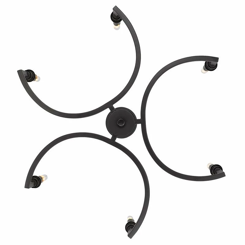 Golden Lighting Ellyn 25" Wide Matte Black Metal 6-Light Chandelier 6 Golden Lighting Ellyn 25" Wide Matte Black Metal 6-Light Chandelier - Image 4
