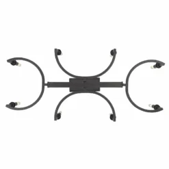 Golden Lighting Ellyn 35 1/4"W Matte Black 8-Light Linear Island Pendant -Outlet The Radiantix Store ellyn 35 and one quarter inchw matte black 8 light linear island pendant 047c2views2