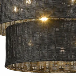 Golden Lighting Erma 28 1/2" Wide Matte Black 9-Light Chandelier -Outlet The Radiantix Store erma 28 and one half inch wide matte black 9 light chandelier 446x1views1