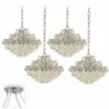 Essa 12" Wide Chrome 4-Light Swag Chandelier -Outlet The Radiantix Store essa 12 inch wide chrome 4 light swag chandelier 29c41