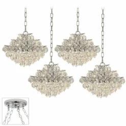 Essa 12" Wide Chrome 4-Light Swag Chandelier