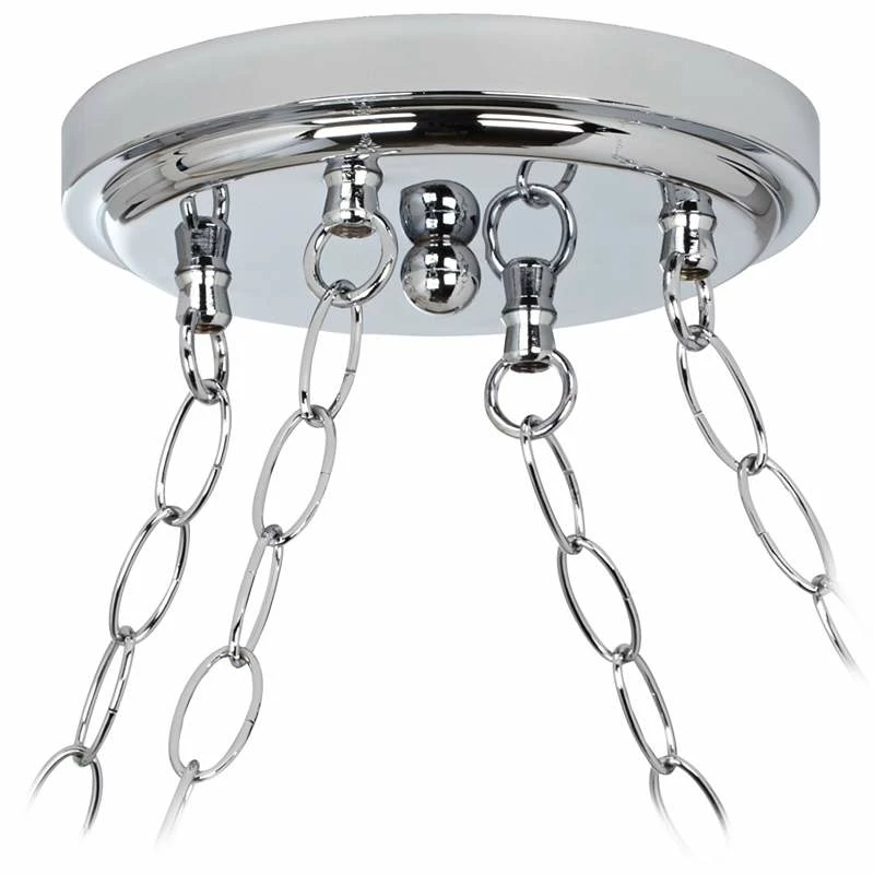 Essa 8" Wide Chrome 4-Light Swag Chandelier 4 Essa 8" Wide Chrome 4-Light Swag Chandelier - Image 2