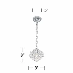 Essa 8" Wide Chrome 4-Light Swag Chandelier 7 Essa 8" Wide Chrome 4-Light Swag Chandelier -Outlet The Radiantix Store essa 8 inch wide chrome 4 light swag chandelier 30n28views2