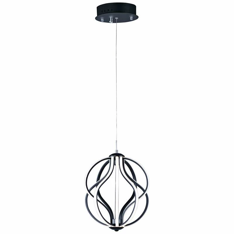 ET2 Aura 12" Wide Black Orb LED Mini Pendant 4 ET2 Aura 12" Wide Black Orb LED Mini Pendant - Image 2