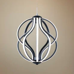 ET2 Aura 12" Wide Black Orb LED Mini Pendant