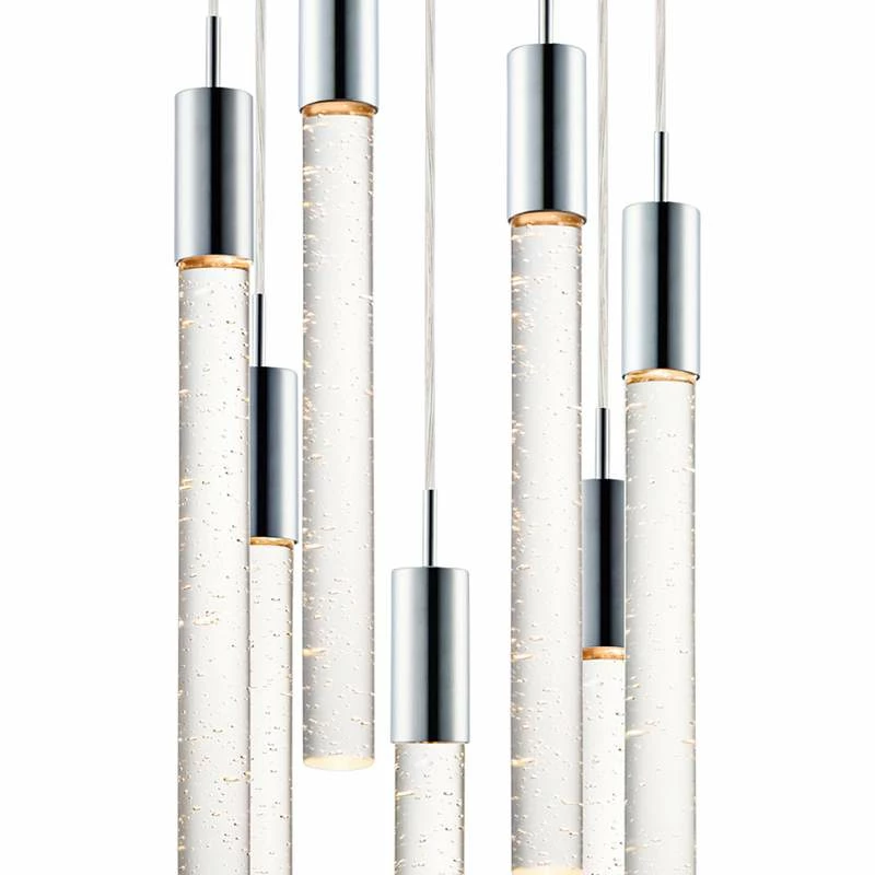 ET2 Big Fizz 16" Wide Chrome 7-Light LED Multi Light Pendant 4 ET2 Big Fizz 16" Wide Chrome 7-Light LED Multi Light Pendant - Image 2