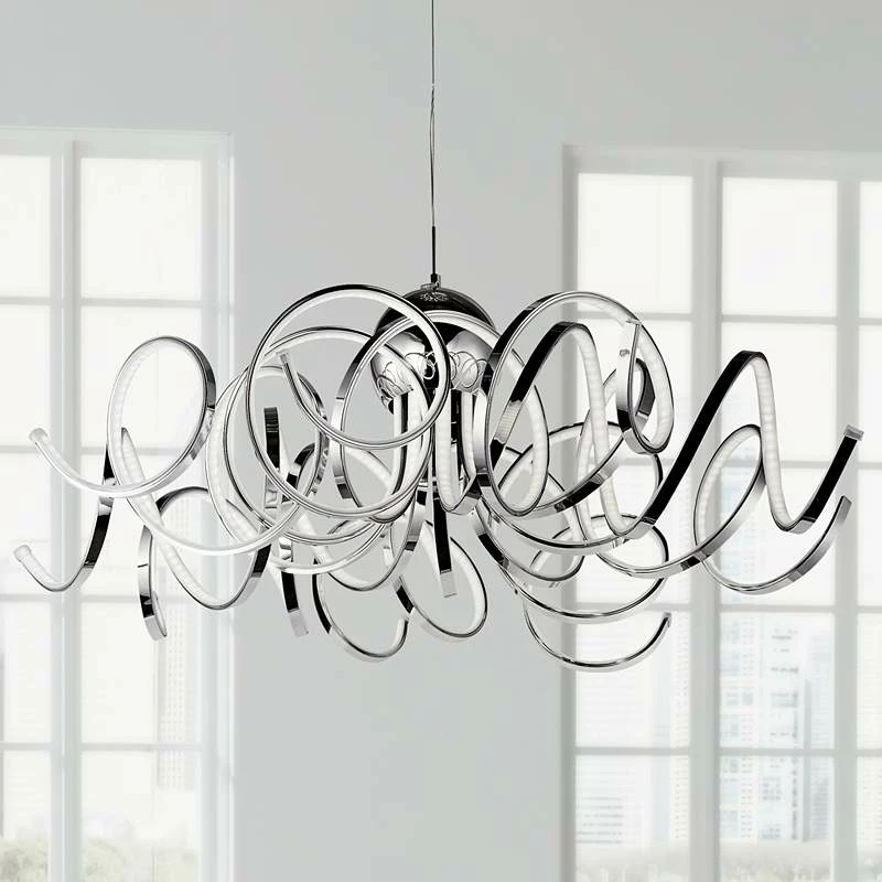 ET2 Chaos 29" Wide Polished Chrome LED Pendant Light 3 ET2 Chaos 29" Wide Polished Chrome LED Pendant Light