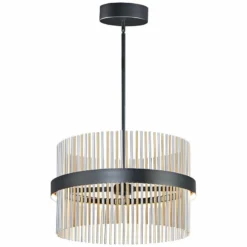 ET2 Chimes 23 3/4" Wide Black Nickel Brass LED Pendant Light