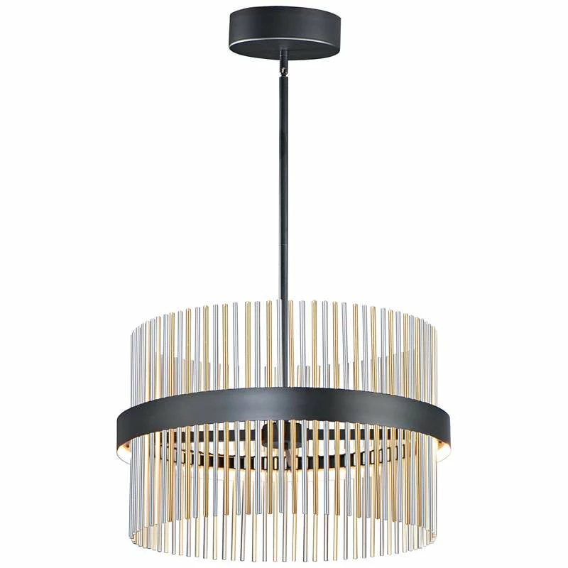ET2 Chimes 23 3/4" Wide Black Nickel Brass LED Pendant Light 3 ET2 Chimes 23 3/4" Wide Black Nickel Brass LED Pendant Light