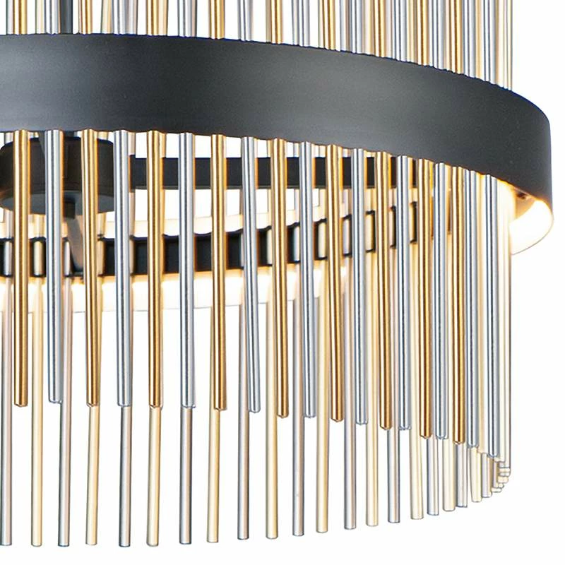 ET2 Chimes 23 3/4" Wide Black Nickel Brass LED Pendant Light 4 ET2 Chimes 23 3/4" Wide Black Nickel Brass LED Pendant Light - Image 2