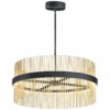 ET2 Chimes 33 3/4" Wide Black Satin Brass LED Pendant Light -Outlet The Radiantix Store et2 chimes 33 and three quarter inch wide black satin brass led pendant light 82t18