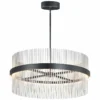 ET2 Chimes 33 3/4" Wide Black Satin Nickel LED Pendant Light 1 ET2 Chimes 33 3/4" Wide Black Satin Nickel LED Pendant Light -Outlet The Radiantix Store et2 chimes 33 and three quarter inch wide black satin nickel led pendant light 82t24