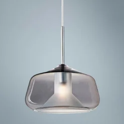 ET2 Deuce 7 3/4" Wide Smoke Glass LED Mini Pendant Light