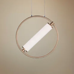 ET2 Flare 11 3/4" Wide Black And Soft Gold LED Mini Pendant