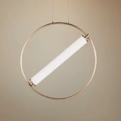 ET2 Flare 17 3/4" Wide Black And Soft Gold LED Pendant Light