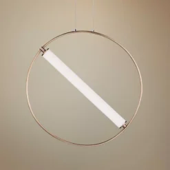 ET2 Flare 23 3/4" Wide Black And Soft Gold LED Pendant Light