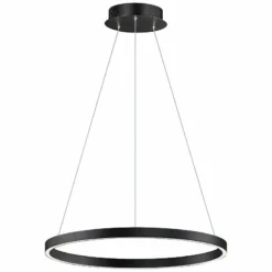 ET2 Groove 23 1/2" Wide Black LED Ring Pendant Light