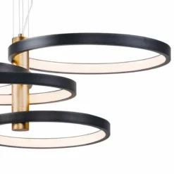 ET2 Hoopla 29 1/2"W Black And Gold 4-Light LED Pendant Light -Outlet The Radiantix Store et2 hoopla 29 and one half inchw black and gold 4 light led pendant light 47m74views1