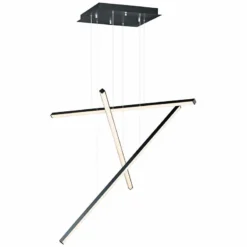 ET2 Hover 47 1/2" Wide Black 3-Light LED Pendant Light -Outlet The Radiantix Store et2 hover 47 and one half inch wide black 3 light led pendant light 82t31