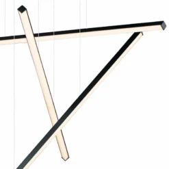 ET2 Hover 47 1/2" Wide Black 3-Light LED Pendant Light -Outlet The Radiantix Store et2 hover 47 and one half inch wide black 3 light led pendant light 82t31views1