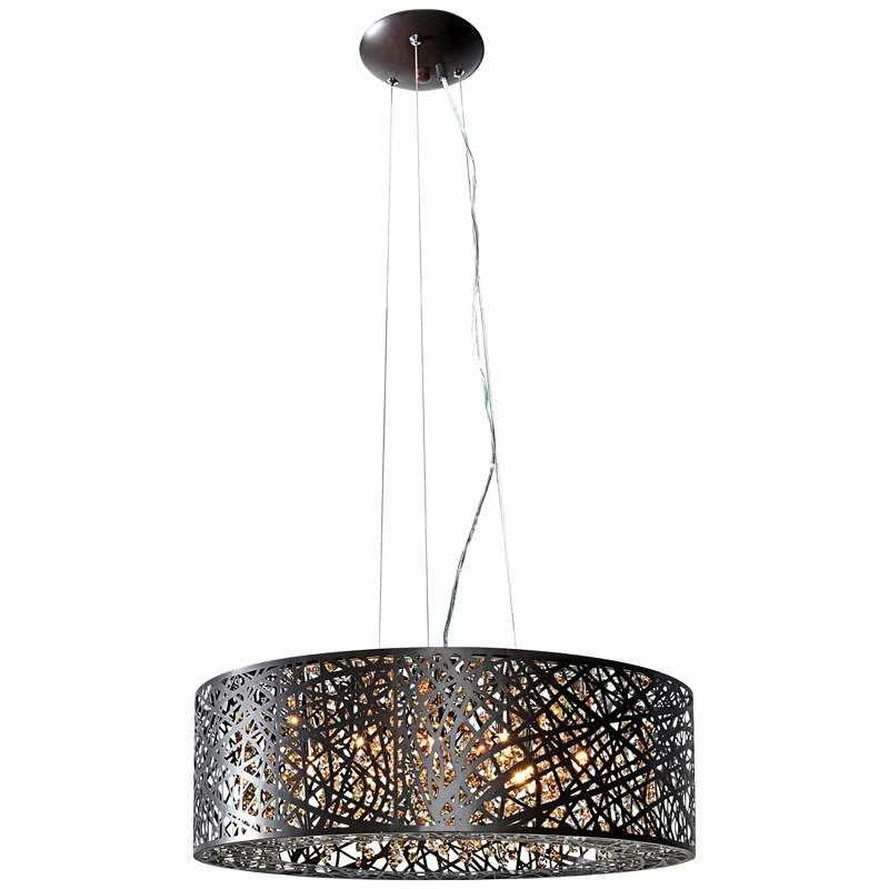ET2 Inca 23 1/2"W 9-Light Bronze Steel Pendant Light 4 ET2 Inca 23 1/2"W 9-Light Bronze Steel Pendant Light - Image 2