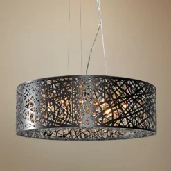 ET2 Inca 23 1/2"W 9-Light Bronze Steel Pendant Light