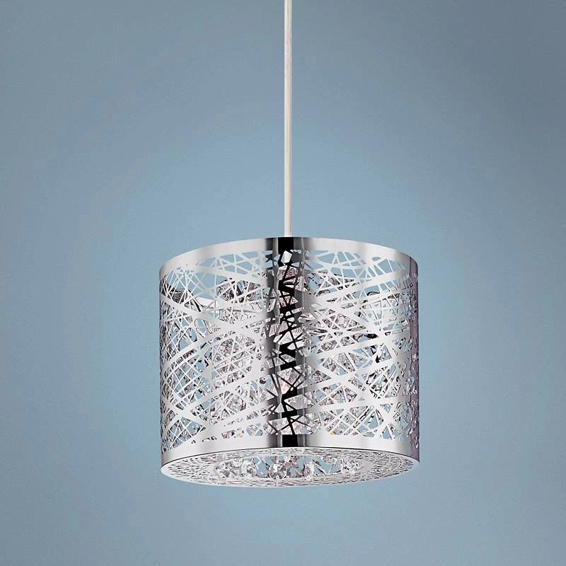 ET2 Inca Web 7 3/4" Wide Polished Chrome Mini Pendant Light 3 ET2 Inca Web 7 3/4" Wide Polished Chrome Mini Pendant Light