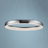 ET2 Innertube 23 1/2" Wide Satin Nickel LED Pendant Light -Outlet The Radiantix Store et2 innertube 23 and one half inch wide satin nickel led pendant light 59j33cropped
