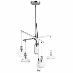 ET2 Kem 24 1/2" Wide Polished Chrome 6-Light Pendant Light -Outlet The Radiantix Store et2 kem 24 and one half inch wide polished chrome 6 light pendant light 47k59views3